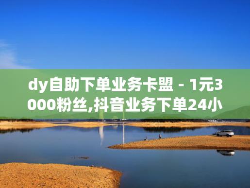 dy业务粉丝自助平台-dy低价点赞在线自助平台