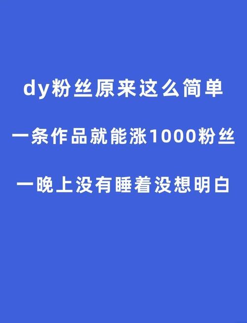 dy怎么一天涨1000粉丝-dy粉丝永久免费网站