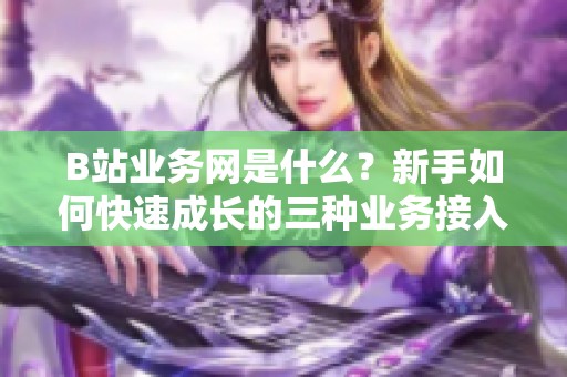 B站业务网是什么？新手如何快速成长的三种业务接入方式解析